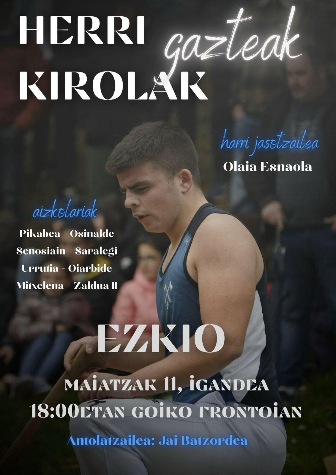 Cartel oficial Herri Kirolak Gazteak — Ezkio